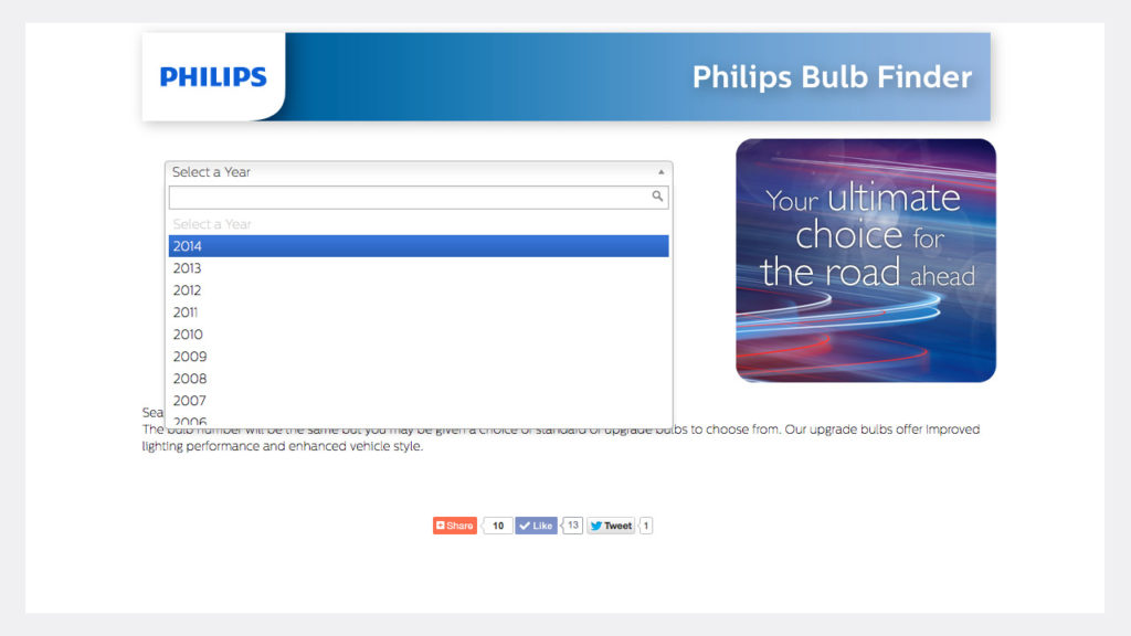 Philips Bulb Finder Web App | Barolin +